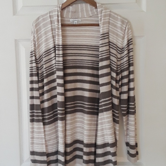 croft & barrow Sweaters - Croft & Barrow Sz XL Brown open front cardigan